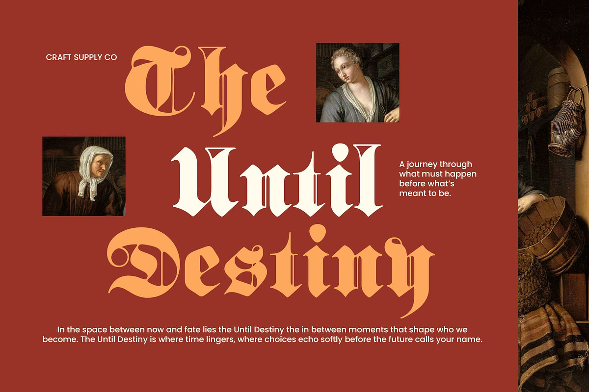 CS Chalise Drawn, a Blackletter Font by Craft Supply Co. (Photo 3 of 8)