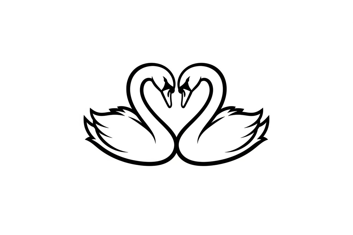 Swan Love Silhouette SVG Bundle, an Illustration by Designs_River (Photo 22 of 31)