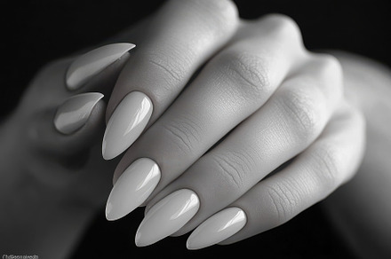 Elegant Almond Shaped Nails in Light, a Background Photo by Pixeness