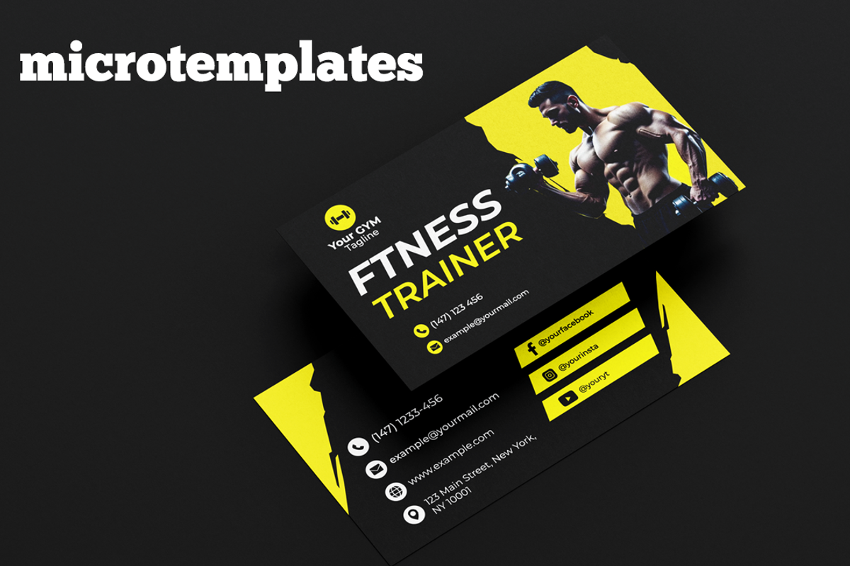 Gym Business Card Template - Modern
