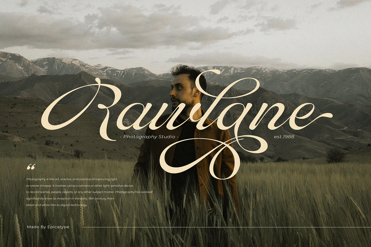 Melodine || Classy Script, a Script Font by epicatype (Photo 2 of 10)