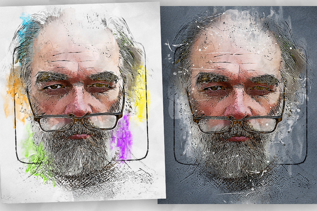 Pen Watercolor Photoshop Action, an Action Add-On by GorynArt (Photo 16 of 23)