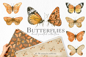 Watercolor Butterfly Clipart