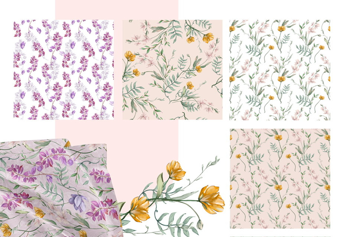 Spring Garden Floral Pattern, a Pattern Graphic by Madebyia (Photo 5 of 14)