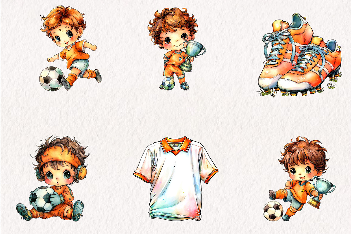 Soccer Clipart Bundle, a Seasonal Illustration by CreationArt (Photo 5 of 5)