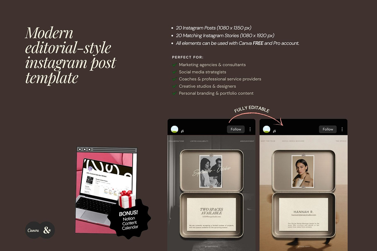 Nude Quiet Luxury Instagram Template, a Social Media Template by And Done Studio (Photo 7 of 8)