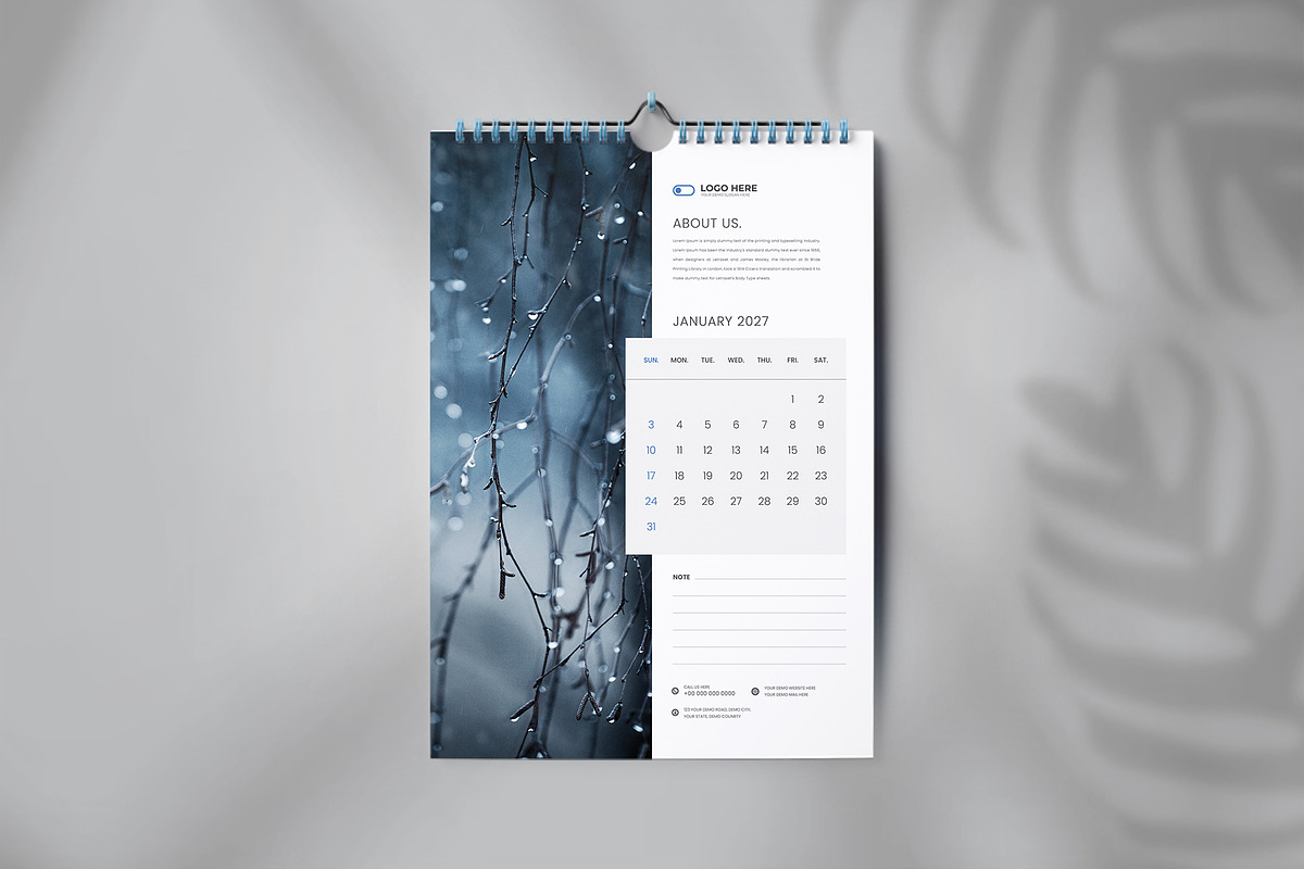 Wall calendar design template, a Stationery Template by Tanmoy Topu (Photo 2 of 3)