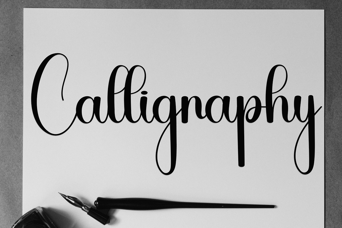 Beautiful Calligraph, a Handwritten Font by InermediaSTUDIO (Photo 3 of 8)