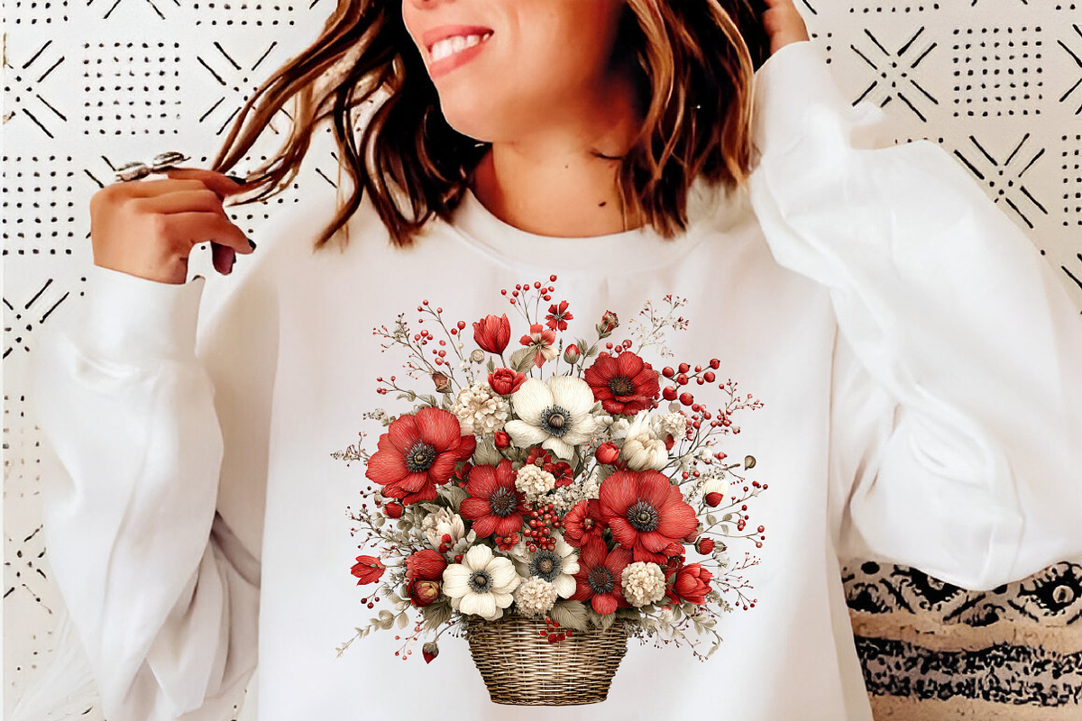 Spring flower basket clipart, an Illustration by SinaCreation (Photo 7 of 11)