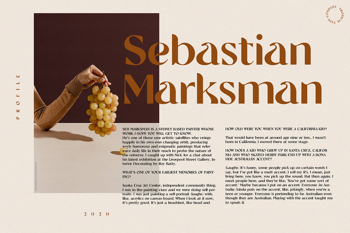 Tangerine - Retro Font, a Sans Serif Font by Tropical Type (Photo 11 of 11)