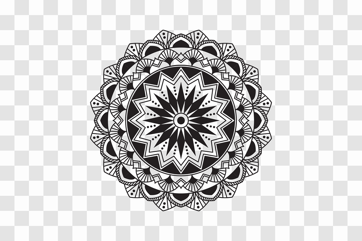 gradient mandala circular pattern, a Pattern Graphic by Saba Vector (Photo 3 of 3)