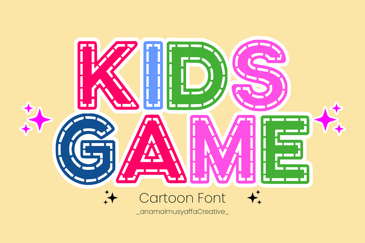 Puzzle Game - Game Font Types, a Font by KiddoGlyphs Studio (Photo 2 of 4)