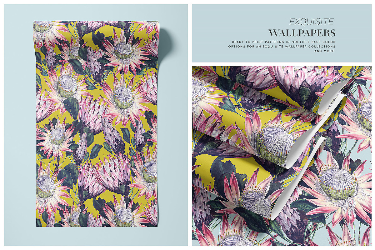 Exotic Protea Prints & Motifs, a Pattern Graphic by Pink Linen (Photo 7 of 10)