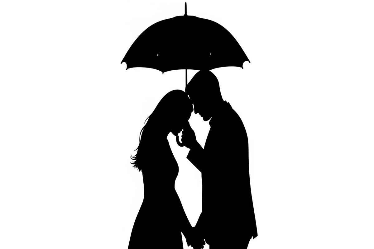 50 Couple Umbrella Silhouette Bundle, an Illustration by Designs_River (Photo 29 of 51)