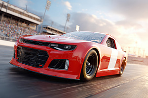 Modern race car on racetrack, a Sports & Recreation Photo by AlyaAnd