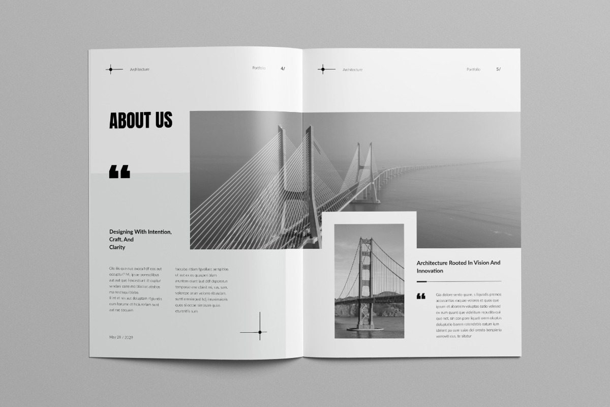 Architecture Portfolio Canva Layout, a Brochure Template by Pixelpick (Photo 3 of 9)