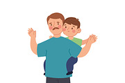 Father and Child Moments Vector, a Person Illustration by CreartiveDesign (Thumbnail 9 of 10)