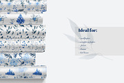 Blue Winter pattern collection, a Pattern Graphic by Dinkoobraz (Thumbnail 4 of 10)