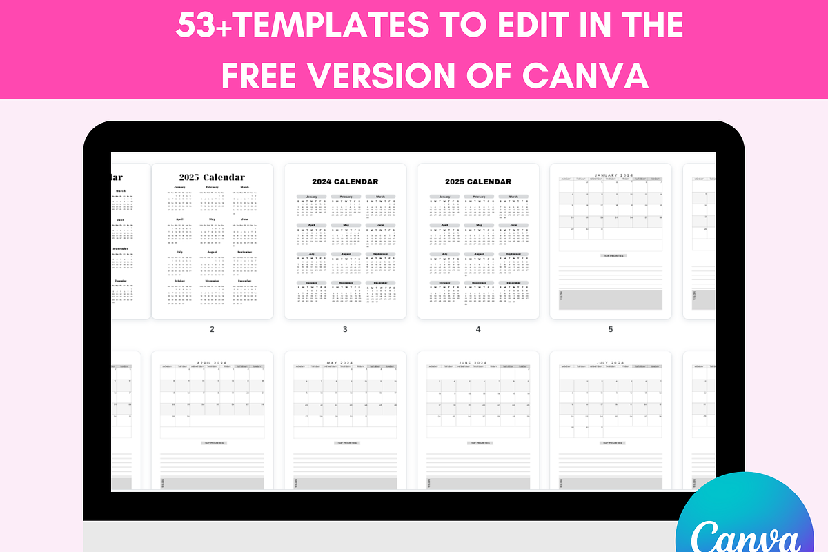 2024 Monthly Calendar Template, a Brochure Template by LA Design (Photo 6 of 9)