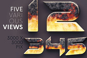 Metal & Fire - 3D Lettering, a Graphic by MIIM (Thumbnail 3 of 8)