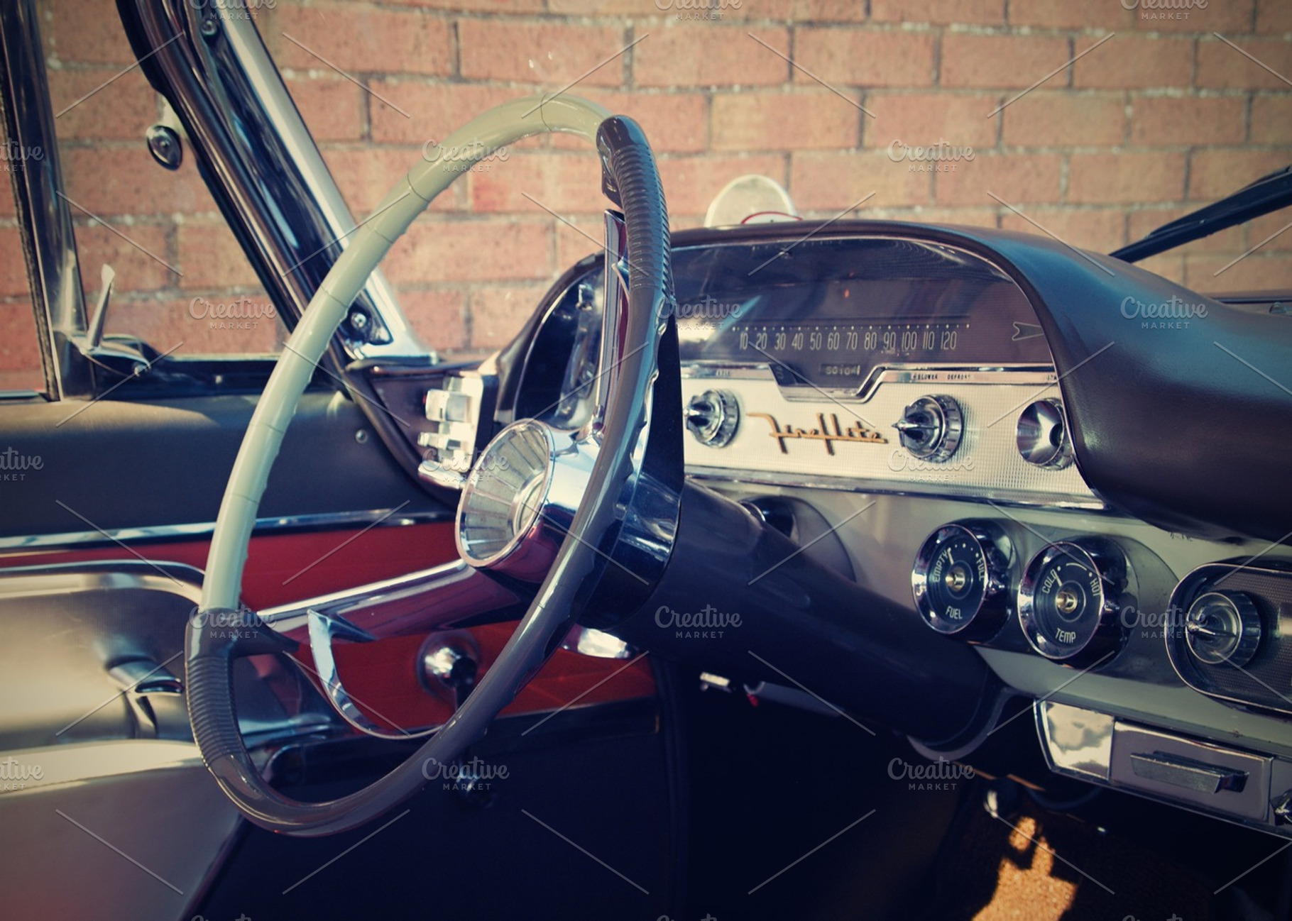 Interier of the old car