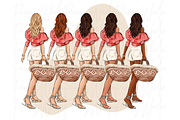 Fashion girls 54 clipart png, a Person Illustration by Parinaz Wadia Design (Thumbnail 3 of 9)