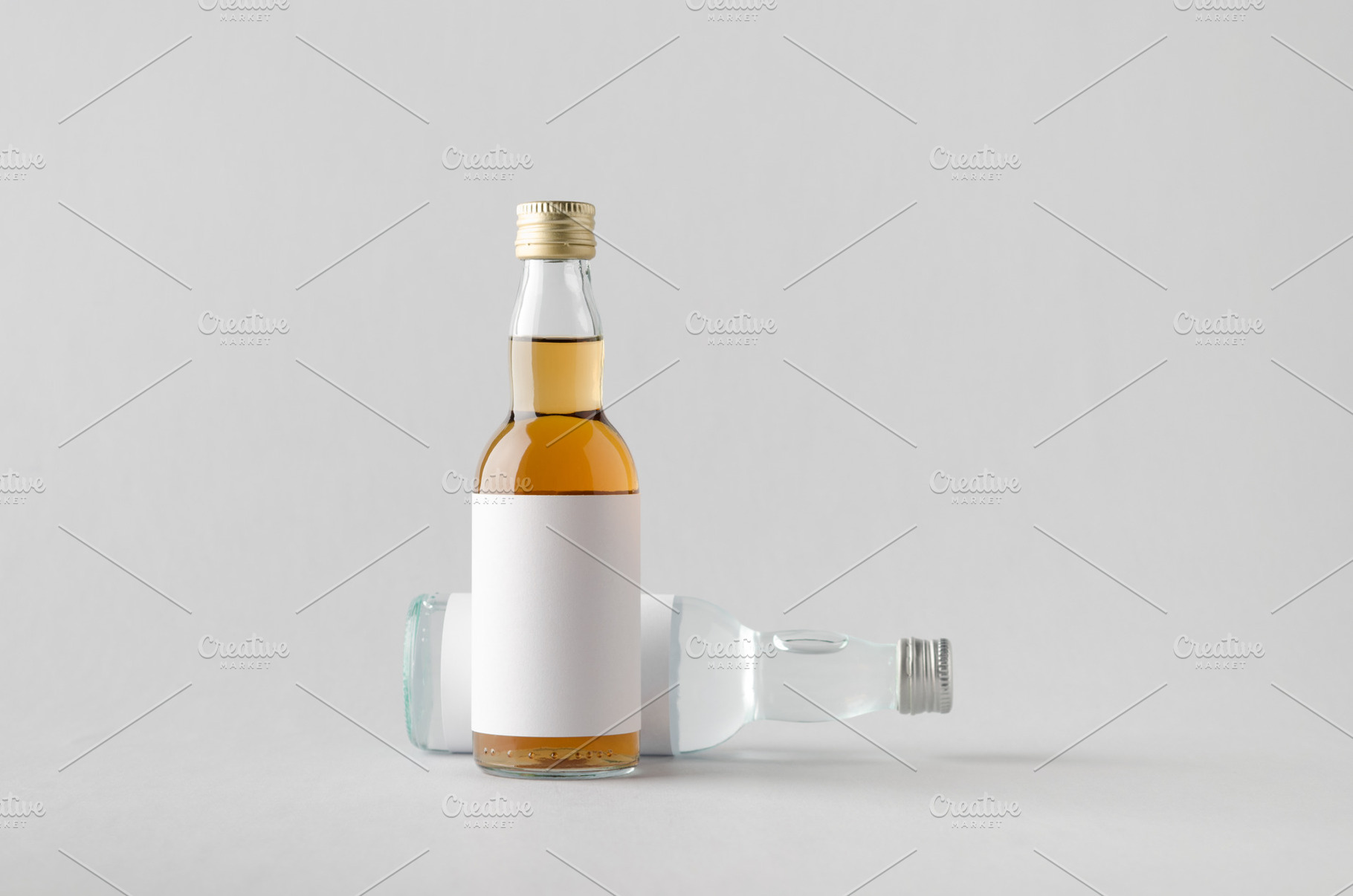 Miniature spirits liquor mockup JPEG, a Food & Drink Photo by Shablon
