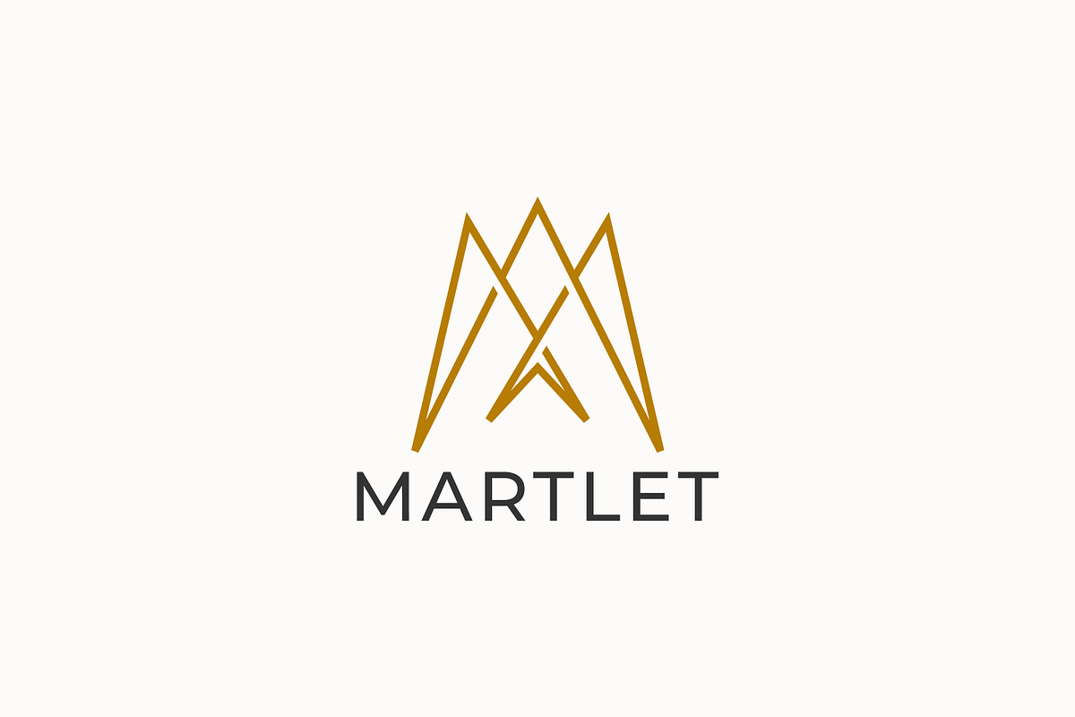 Bird Martlet Letter M Logo Geometric, a Branding & Logo Template by Signatoro (Photo 1 of 2)