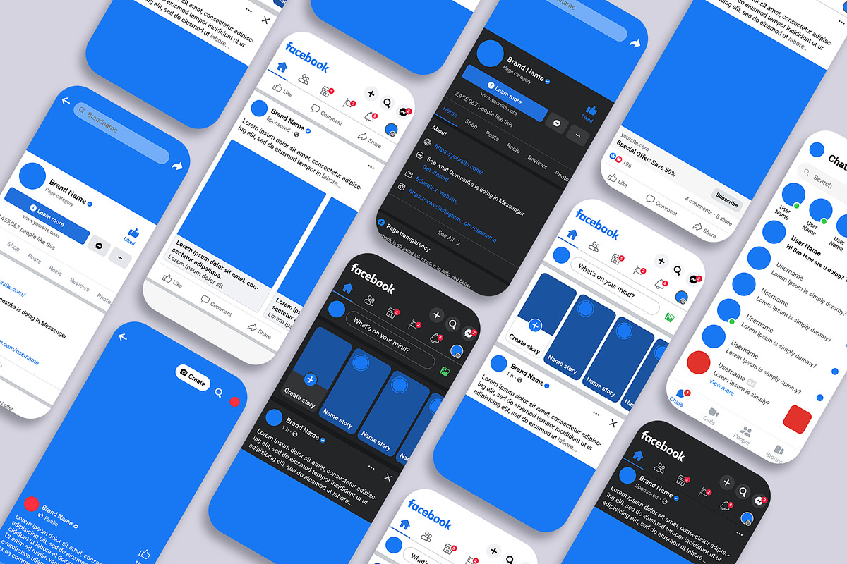 Facebook Ad Mockup Template, a Social Media Template by Dilshod Sobirov (Photo 1 of 13)