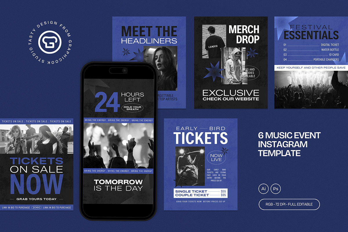 Music Event Instagram Template, a Social Media Template by graphicook (Photo 1 of 3)
