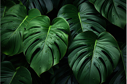 Sprawling Monsterra leaf jungle, a Nature Photo by Ylivdesign
