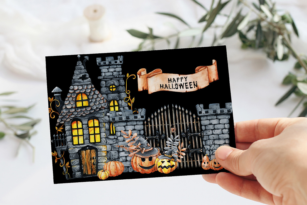 Happy Halloween clipart and paper, a Decorative Illustration by Artmanata (Photo 16 of 16)