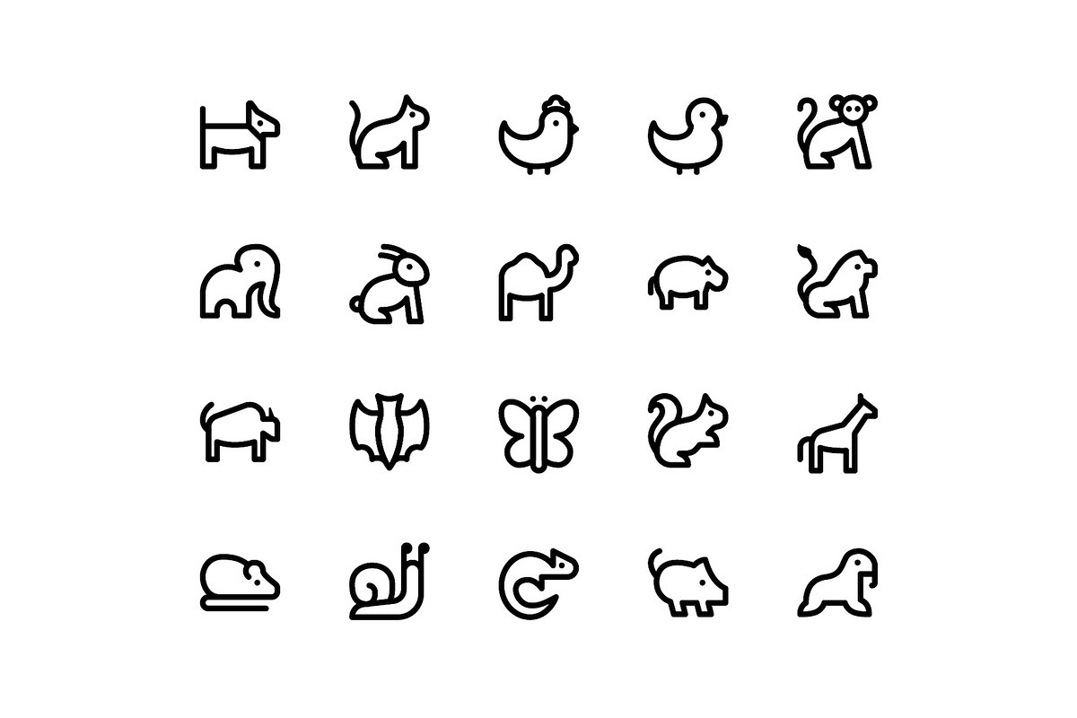 Animal Line Icons, an Icon by Ayub_Irawan