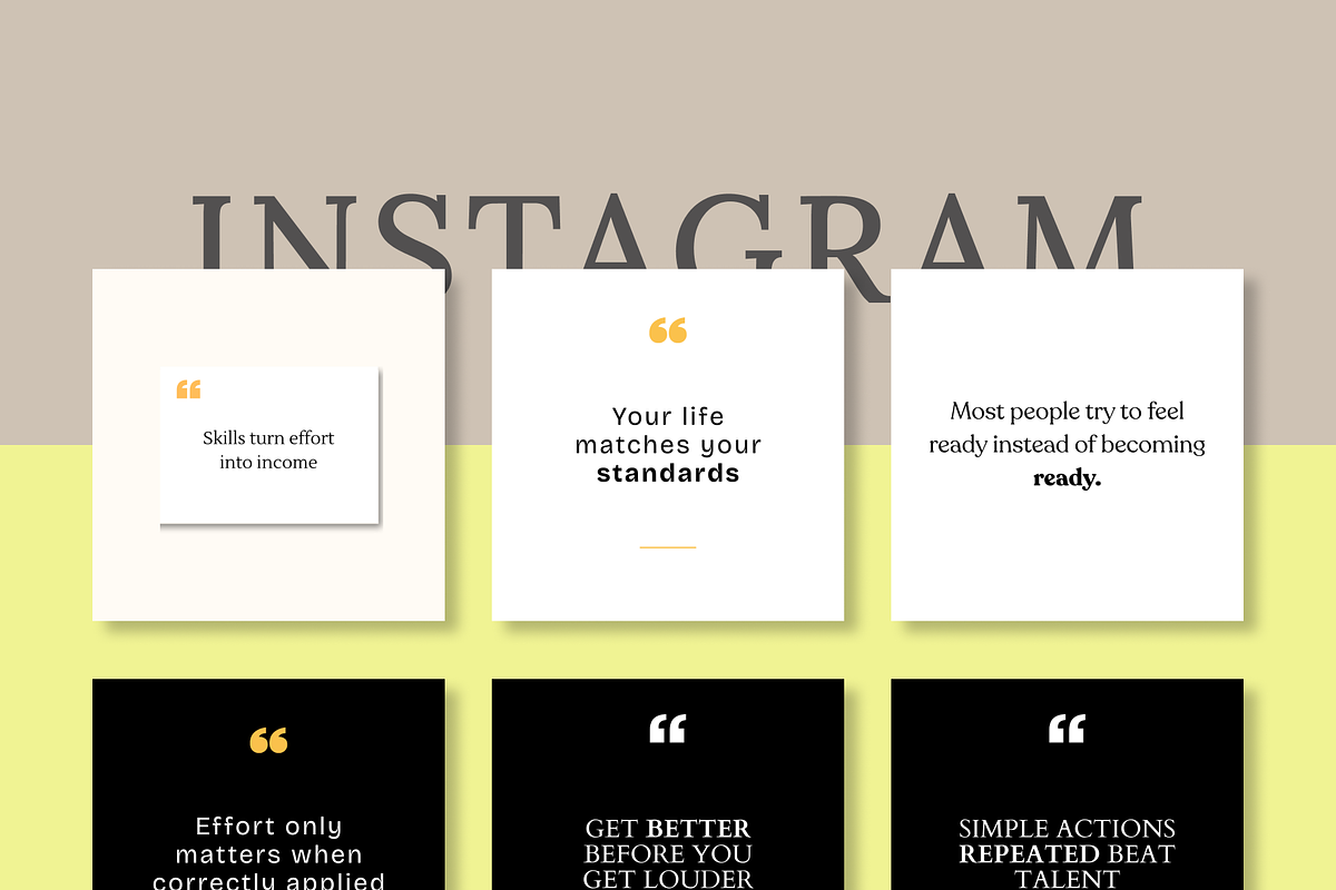 50 INSPIRING INSTAGRAM QUOTES, a Social Media Template by RB Boutique (Photo 2 of 10)