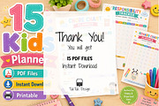 15 Kids Planners Printable Bundle, an Education Illustration by TukTuk Design (Thumbnail 17 of 17)