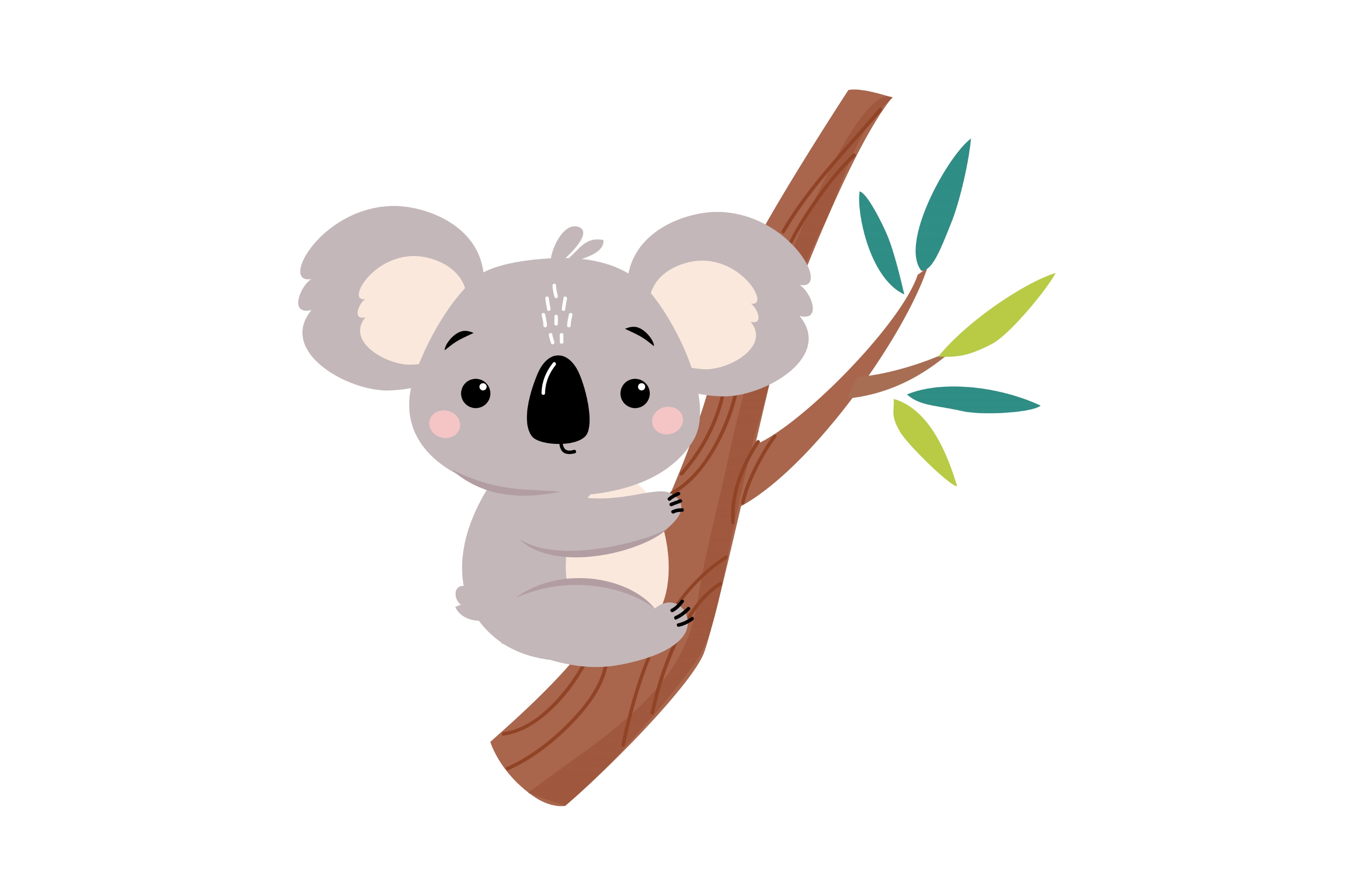 Adorable Koala Sitting on, an Animal Illustration by TopVectors