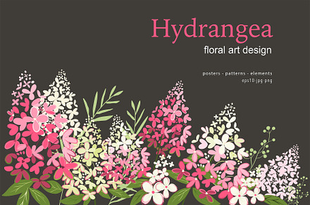 Hydrangea Floral art design, an Object Graphic by yana.tasha