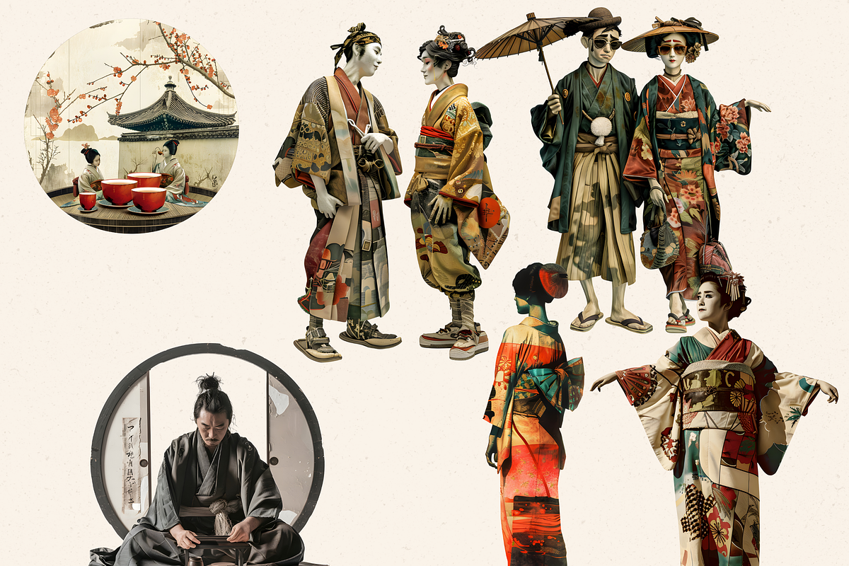 SURREAL EDO PERIOD CLIPART PACK, a Person Illustration by Daring Digies (Photo 8 of 9)