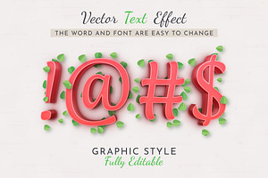 Apple Leaves Editable Text Effect