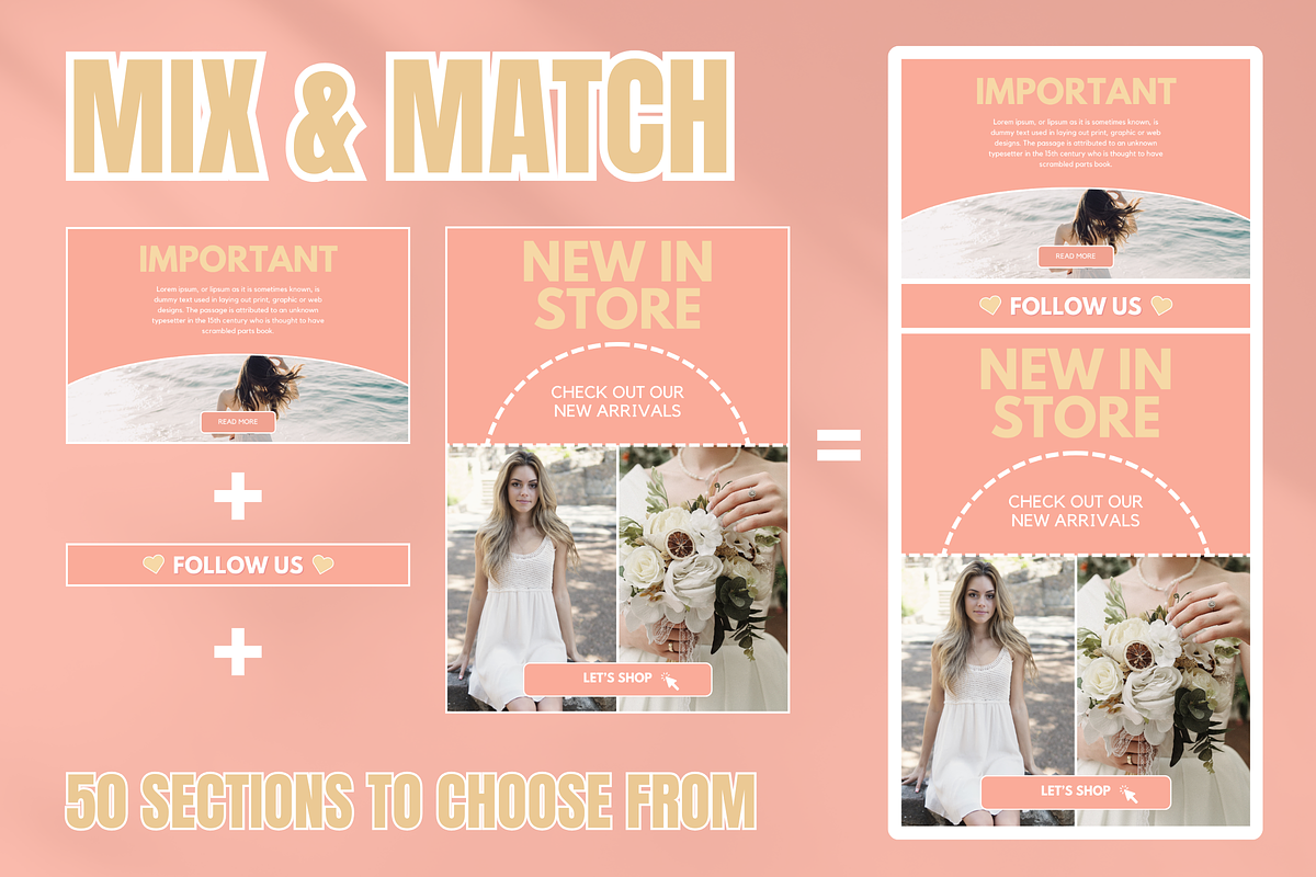 Peach Newsletter Templates, an Email Template by SunshineStudioBoutique (Photo 4 of 9)