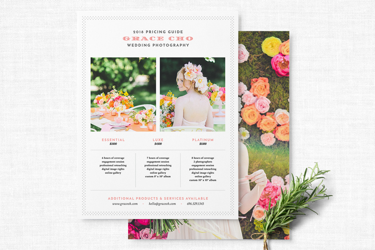 Vintage Photography Pricing Guide, a Flyer Template by The Proper Type™ (Photo 1 of 2)