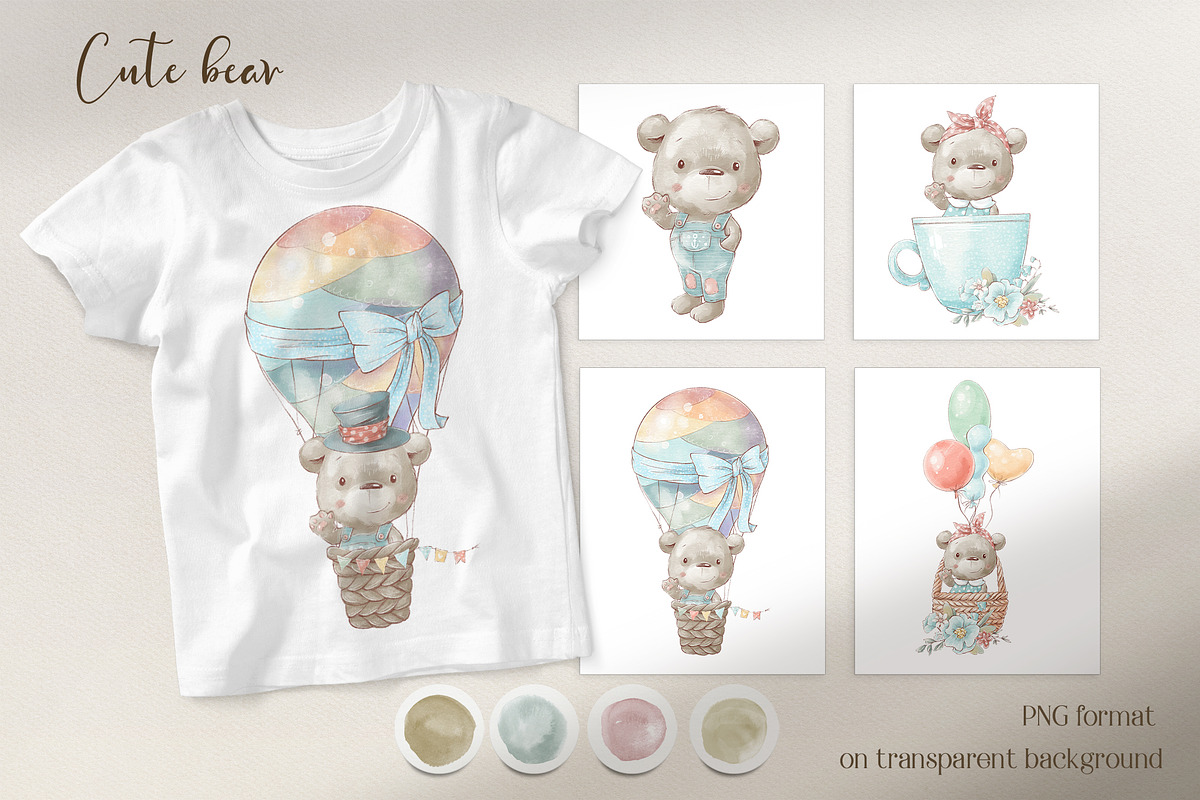 Cute woodland animals clipart., an Animal Illustration by Yuliya Art (Photo 2 of 19)