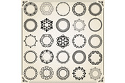Vintage Big Set of Round Vector, a Decorative Illustration by FineArtStudio (Thumbnail 1 of 3)