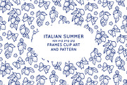 Italian Summer Frames and Clipart, an Object Graphic by Viaireshop (Thumbnail 2 of 6)