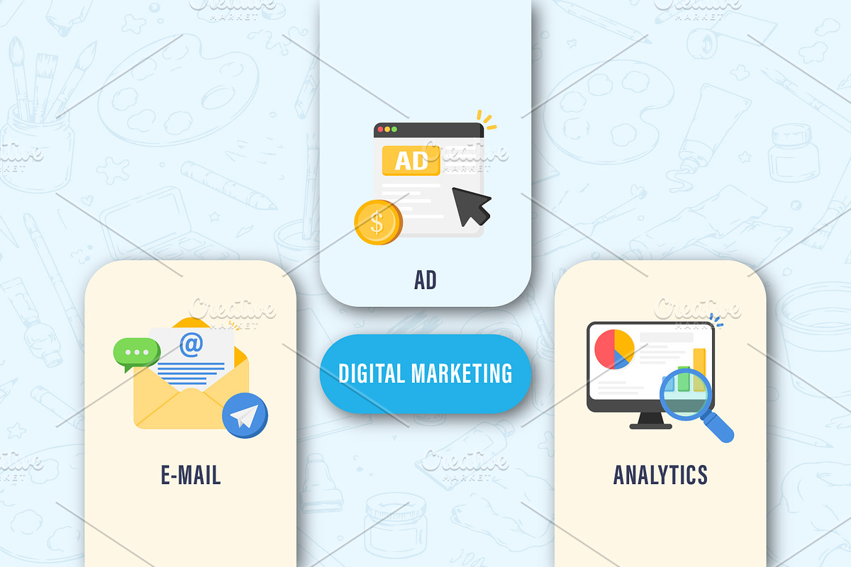 Digital marketing, an Object Illustration by pictranoosa_studio (Photo 2 of 3)