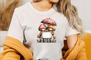 Whimsical Mushroom Couple Clipart Bu, an Illustration by SVGArt (Thumbnail 6 of 8)