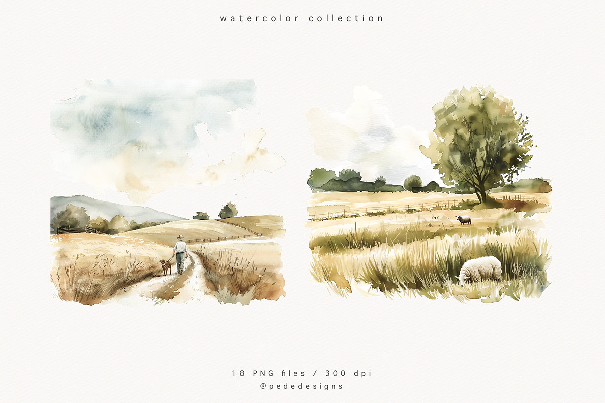 Farm Landscape, a Decorative Illustration by PeDe Designs (Photo 12 of 20)
