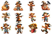 Halloween Scarecrows clipart, an Illustration by Designworld (Thumbnail 4 of 5)