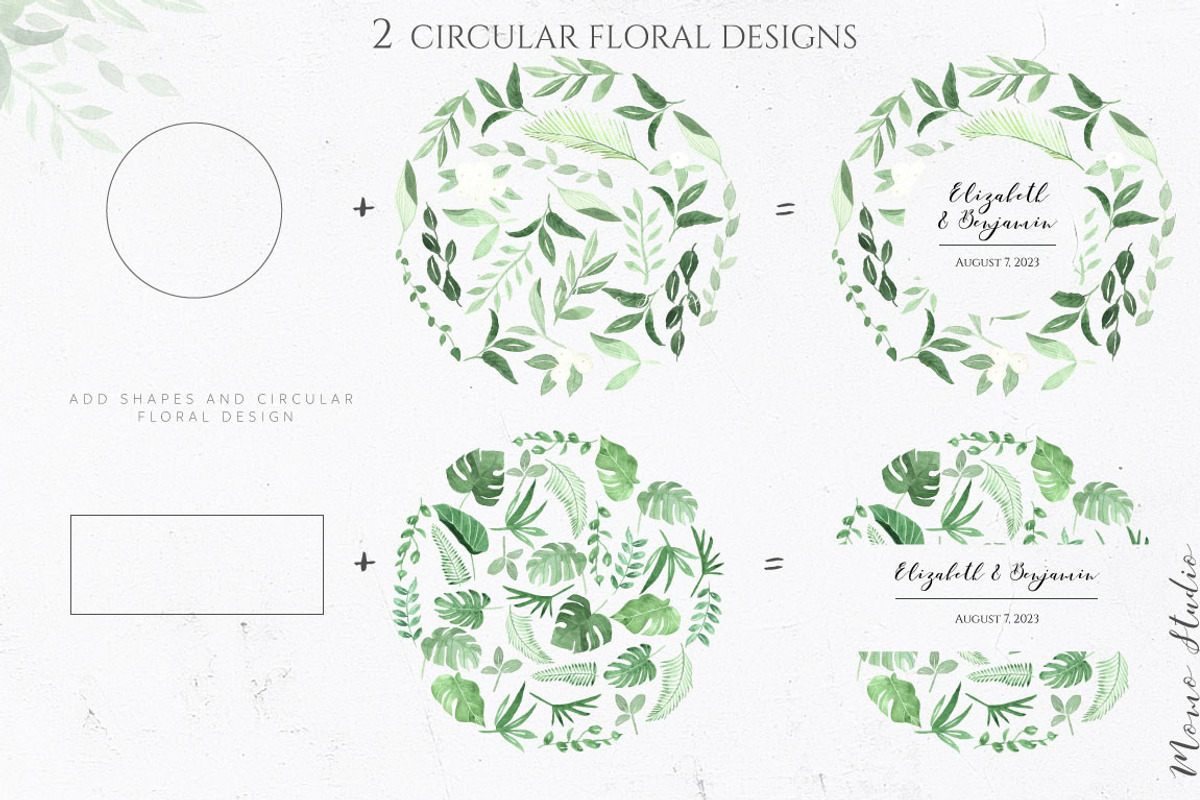 Botanica Watercolor Greenery Leaves, a Decorative Illustration by Momo Studio (Photo 9 of 16)