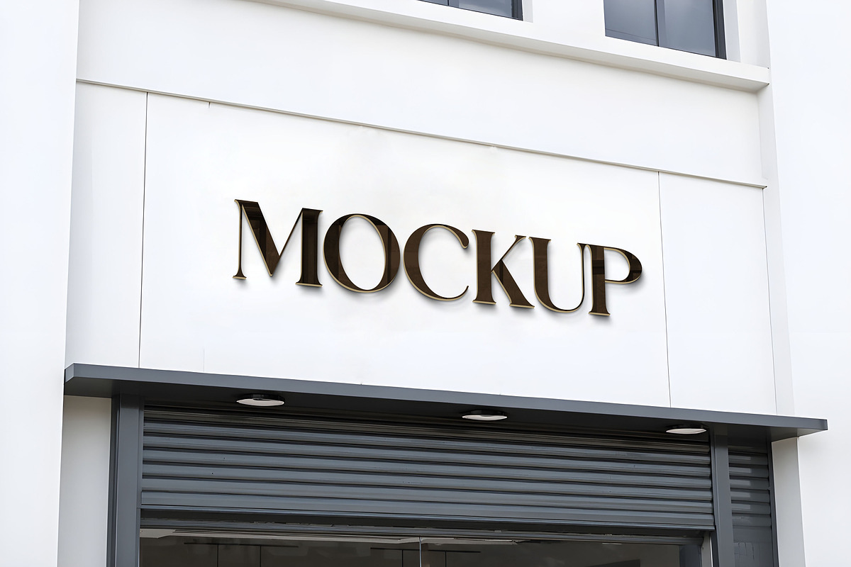 Logo Mockup Facade Sign, a Mockup by GenesisCreativeCo (Photo 2 of 3)